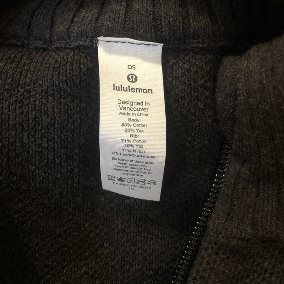 LULULEMON Call Me Cozy Wrap Sweater in Heathered Black Size OS - Picture 11 of 13